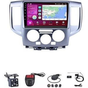 Android Touch Screen Car Stereo 9 Inch Car Stereo Radio Plug And Play Autotoebehoren Autoradio met Bluetooth En Navigatie En Achteruitrijcamera Voor Nissan NV200 2011-2015 2016 2017 2018 (Size : M6