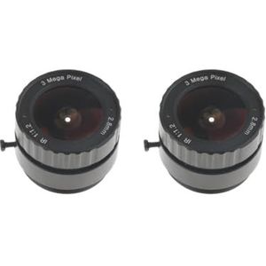 2 set van 1/3 ""2.8mm 3 Megapixel F1.2 CS Mount IR Vaste Iris Lens voor CCTV IP Camera