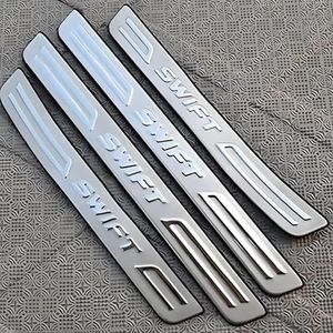4 Stuks Auto Instaplijsten Protector voor Suzuki Swift 2012-2022 2023 2024, Auto Schopplaten Roestvrijstalen Auto Instaplijsten Bescherm Sierstrips