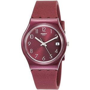 Swatch Analoog kwartshorloge voor dames met siliconen armband GR405, armband