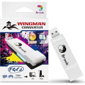 Mcbazel Brook Wingman FGC 2 Converter for PS5, Wired PS5/PS4/Xbox Series X|S/Xbox One/Xbox Elite/NS Switch/Arcade Stick Controller to PS5/Windows PC