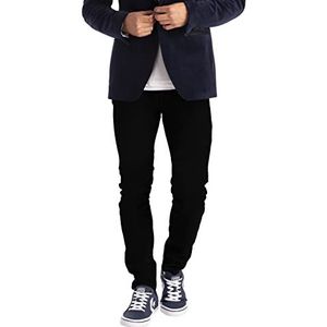 westAce Nieuwe rekbare afdragende jeans voor heren met slanke pasvorm, rekbaar denim, 98% katoen en 2% elastaan broek, 28-40 taille, Zwart, 38 NL/Lang