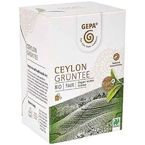 Gepa Bio Ceylon groene thee - 100 theezakjes - 5 stuks (20 x 2 g per verpakking)