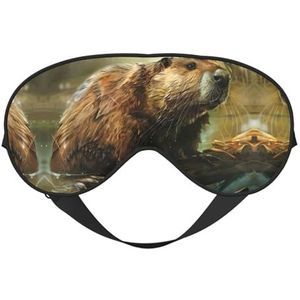 Beaver Slaap Eye Mas Bijgewerkt Ontwerp Licht Blokkerende Night Eye Blinder Mannen Vrouwen Shift Werk Reizen