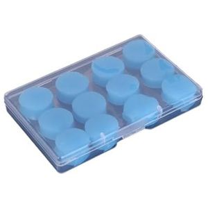 6/12 STKS Siliconen Oordoppen Geluidsreductie Slaap Anti Cancelling Geluidsisolatie Oordopjes Bescherming Slapen Herbruikbare Oordoppen (12 STKS Blauw-A)