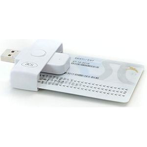 ACS ACRU39U-N1 Pocketmate II USB eID ID-kaartlezer Smart Card Reader Chipkaartlezer (Wit)