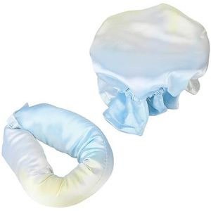 Heatless Curler Bun, Vermindert Haarbreuk Heatless Bun Styling Kit Tie Dye Zacht Lichtgewicht Draagbaar voor de Nacht (Blauw)