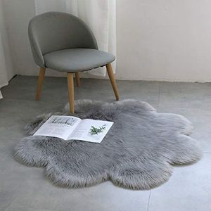 YDFYX schapenvacht schapenvacht tapijt imitatiebont decoratiebont in superzacht lamsvachttapijt langhair bont look imitatie wol bedmat bank mat