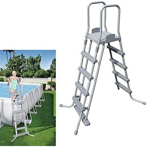 Bestway Zwembadaccessoires veiligheidsladder, 132 cm, meerkleurig