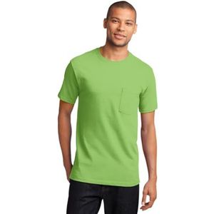 Port & Company® - Tall Essential Pocket Tee. PC61PT Lime 2XLT