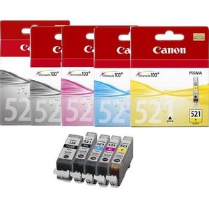 Canon PGI-520 Black & CLI-521 Black Cyan Magenta Yellow Bundle Pack