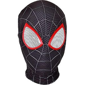 Peter Parker Spider-Man Masker zwart Miles Morales Hoofddeksels Lycra Volgelaatsmasker Halloween Film Cosplay Kostuum Props Accessoires,Spiderman A-OneSize