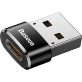 Baseus OTG Converter USB 3.0 - USB-C naar USB-A adapter - Voor Mobiele Telefoon Smartphone Tablet Laptop Chromebook Netbook - Zwart -CAAOTG-01