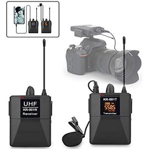 HD digitale camera voor fotografie, Dual Channel Draadloze Lavalier Microfoon Systeem Interview Revers MIC for Telefoon PC Camera Streaming Vlog Record Eenvoudige installatie