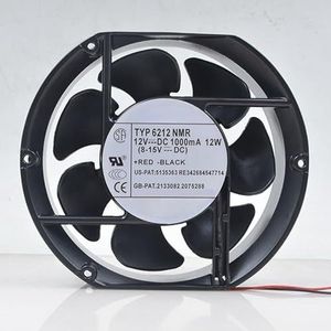 LMNCBVYA High Temperature Resistant 12V 1A Inverter Cooling Fan - Model TYP 6212NMR, 172x151x50MM
