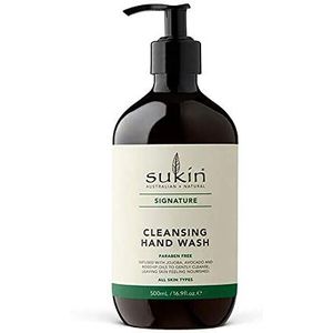 Sukin Australian Natural Signature Reinigende handzeep, 500 ml, verwijdert zacht vuil en hydrateert met rozenbottel en avocado, veganistisch