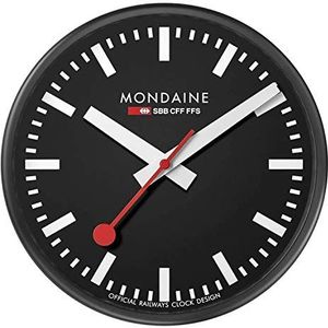 Mondaine Official Railway Clock Stations - Wandklok A990.CLOCK.64SBB - zwart - 25cm