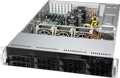 Supermicro - SCLA25TQC R609LP - Systeemkast - Zwart - Rackmount 2U, 650 Watt Voeding, Ondersteunt ATX/Extended ATX
