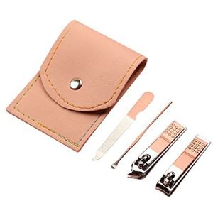 Nagelknipper Manicure Pedicure, Nagelknipperset 4-delige opvouwbare tas Nagelknipper Nagelknipper Nail Art Set (kleur: A, maat: 4 stks/set)