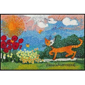 Salonloewe Rosina Wachtmeister Deurmat Daisies 50x75 cm Ingangsmat Katten Kleurrijk Landschap Voetmat Wasbaar