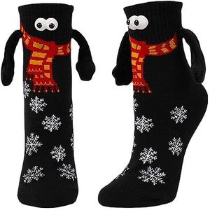Sokken houden zich aan de handen: magnetische kerstsokken, vriendschapshandsokken, ademende magnetische handsokken, grappige kerstsokken voor koppels, vrienden, Anulely