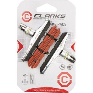 Clarks XTR Type V-brake pads groef fit zwart + extra pads rood £9,89