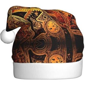 ZISHAK Cool Steampunk Gears Delightful Volwassen Pluche Kerst Hoed -Festive Decoratieve Hoed Voor Vakantie Plezier