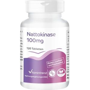 Nattokinase 100mg - 2000 FU per tablet - 120 tabletten - Veganistisch - Hoge dosering - Gemaakt in Duitsland | Vitamintrend®