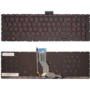 Russisch toetsenbord voor HP Pavilion voor 15-AB -ae -AS 15 voor AW voor AK -BC 15-BK 17-AB voor Envy voor 17-N laptop(RU Red Word Backlit)