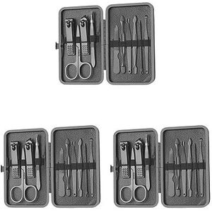 3 set manicure nagelknipper set nagelvijl scherpe oorlepel vingernagel teennagel 10 stuks, 10 stuks
