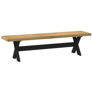 vidaXL Eetbank NOAIN X-vormige poten 180x40x45 cm massief hout, bank, eetkamerbank, keukenbank, strandstoelen, keukenbank zitplaatsen, eettafelbank