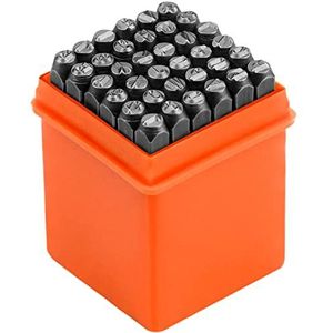 LUCKYKODOR Punch set van 36 stuks, 4 mm, cijfers en letters, alfabet A tot Z en nummer 0 tot 9, slagstempels, slagletters, hoofdletters, stansgereedschap voor het stempelen van metaal, sieraden, leer,