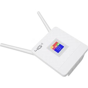 Draadloze Mobiele WiFi-hotspotrouter, Zeer Gevoelige 4G LTE-modemrouter 100‑240V 2 Antennes 300Mbps voor Thuis (EU-stekker)