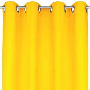 Bestlivings Kant-en-klaar gordijn met ophangoogjes, ondoorzichtig, in vele maten en kleuren, 140 x 175 (b x l), geel