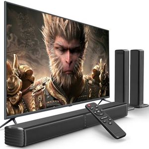 GEOYEAO Soundbar, basluidsprekers voor Smart TV met Dual Subwoofer 3D Surround Sound System, 32 Inch 2.2CH Home Theater Audio Soundbar, HDMI ARC-aansluiting, 2-in-1 afneembaar en wandmonteerbaar