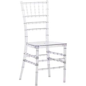 AVIMYA Transparante Kristal Stoel, Stoel, Duidelijke Stoel, Meubilair, crystal deluxe gevoerde stoel, kristallen knopen voor stoelen, kristalheldere stoel