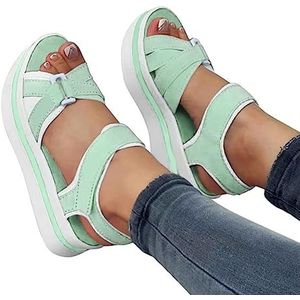 Dames platte sandalen | Sandalen met plateauzolen voor dames - Platte sandalen met lage zool en verstelbare bandjes voor strandwinkels Xinme