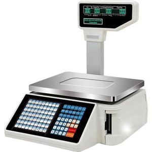 Gewichtscalculator barcodeweegschaal, digitale barcodeweegschaal met label- en bonprinter, capaciteit 30 kg/60 lbs (Size : Machine)