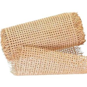 35-70cm Breedte Cane Webbing Rotan Singelband Rol, Weense Vlechtwerk Rotan Meubels Reparatiemateriaal, Geweven Open Riet Rotan Webbing Rol Rietgaas Webbing Sheet voor Kast Stoel Rieten Bank Tafel (Si