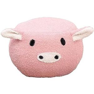 Dierlijke voetenbank met gevoerde zitbank Voetsteun Draagbare schoenen Veranderende poef Voetenbank Voetenbank Ottomaanse for Woonkamer Kantoor Thuis Cadeau, Roze Varken/523 (Color : Pink Pig)