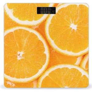 Oranje Plakjes Mode Gewichtsschaal Lcd scherm Digitale Weegschalen Voor Lichaamsgewicht Fit Badkamer Kantoor Gym