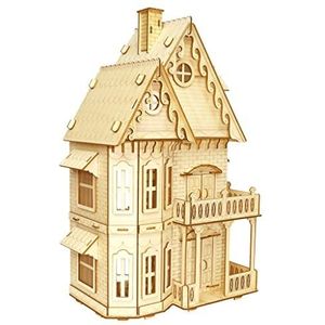 3D-puzzel 218 PCS Houten speelgoedpuzzel Gotische villa 3D architectonisch model Volwassenen en kinderen Driedimensionale puzzel Lasersnijdende puzzel Perfecte decoratie cadeau