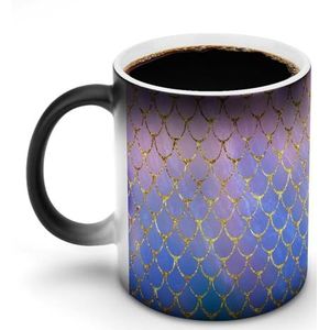 Zeemeermin Visschubben Pas Magic Warmte Veranderende Mok Keramische Cup Koffie Mokken Warmtegevoelige Grappige Gift