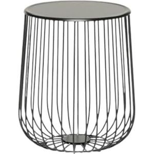 Salontafel Salontafel, eenvoudige metalen pompoen, artistieke persoonlijkheid, lichte luxe verf vogelkooi salontafel, bijzettafel Modieuze Salontafel(Black)