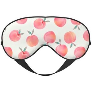 Roze Perzik Patroon Print Comfortabele Slaap Oogmasker Mannen Vrouwen Lichtgewicht Reizen Nap Meditatie Yoga Werk