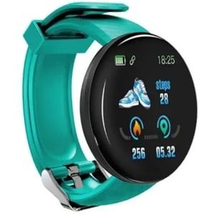 Smart Watch Smart Watch voor heren en dames, hartslag- en bloeddrukmeter, fitnesstracker, slimme armband (kleur: groen)