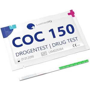 10 x LuxmedIQ Professional Cocaïne Rapid Drug Test - Urine Drug Tests - 150 ng/ml cut-off niveau - test voor cola, barst, sneeuw, poeder