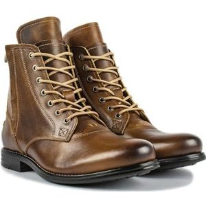 Western Cowboy Boots For Men - Mens Square Toe Chelsea Boots Ankle Cowboy Boots For Men Casual Retro Stylish Boots Casual Boots For Men (Color : Brown, Size : EU 46)