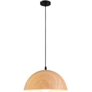 LANGDU Nordic Home Decor Kroonluchter Vintage Stijl Lampenkap Amerikaanse Stijl Imitatie Houtnerf Metaal Hanglampen Modern Hanglamp for Keuken Eiland Studeerkamer Woonkamer Bar (Color : Natural, Siz