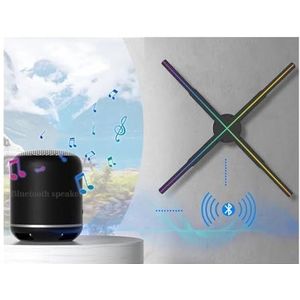 PD42-P65 3D Hologram Fan HD Projector LED Teken Holografische Speler Ondersteuning Video Winkel Reclame Display Festival Licht(62cm)